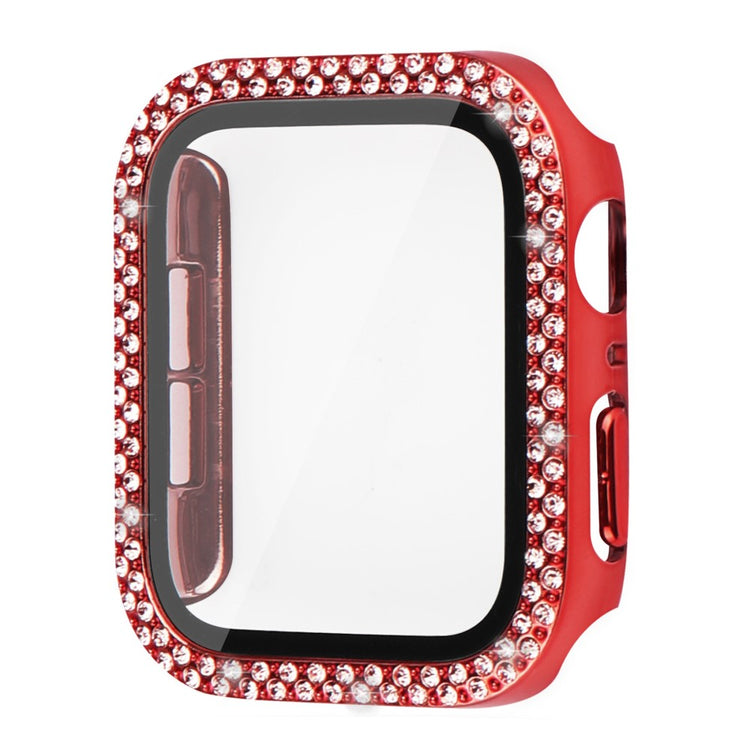 Godt Apple Watch Ultra Cover med Skærmbeskytter i Plastik og Hærdet Glas - Rød#serie_4