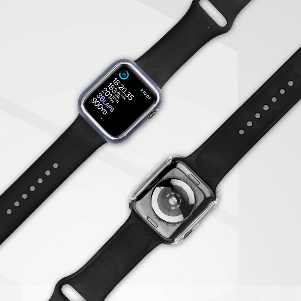 Mega Fed Apple Watch Ultra Cover med Skærmbeskytter i Plastik og Hærdet Glas - Blå#serie_10