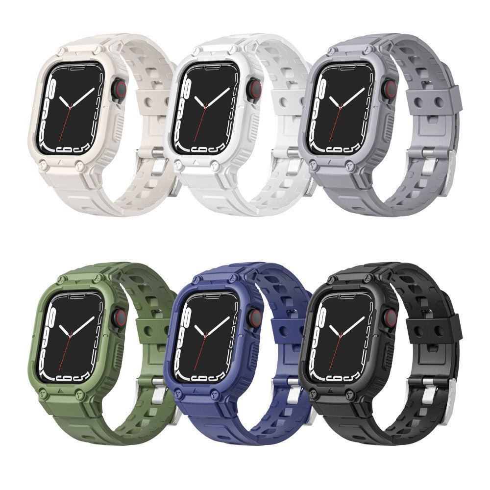 Rigtigt hårdfør Apple Watch Ultra Silikone Rem - Sort#serie_1