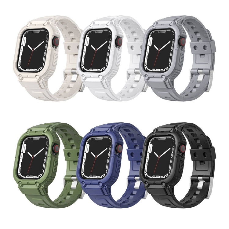 Rigtigt hårdfør Apple Watch Ultra Silikone Rem - Hvid#serie_5