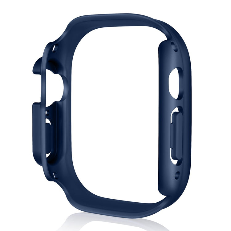 Beskyttende Apple Watch Ultra Cover med Skærmbeskytter i Plastik og Hærdet Glas - Blå#serie_26