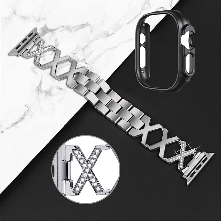 Apple Watch Ultra Metal Rem med Cover - Sølv#serie_5