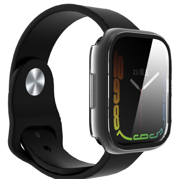 Flot Apple Watch Series 8 (41mm) / Apple Watch Series 7 41mm Cover med Skærmbeskytter i Plastik og Hærdet Glas - Gennemsigtig#serie_3