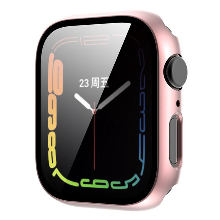 Flot Apple Watch Series 8 (41mm) / Apple Watch Series 7 41mm Cover med Skærmbeskytter i Plastik og Hærdet Glas - Pink#serie_5