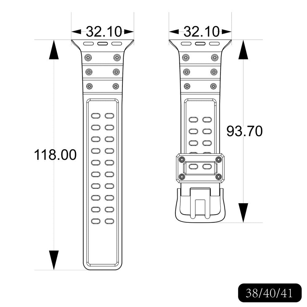 Helt vildt flot Universal Apple Silikone Rem - Sort#serie_4