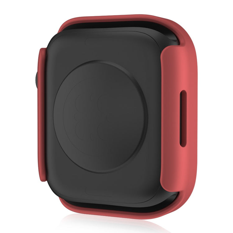 Mega Flot Apple Watch Series 8 (41mm) / Apple Watch Series 7 41mm Cover med Skærmbeskytter i Plastik og Hærdet Glas - Rød#serie_4