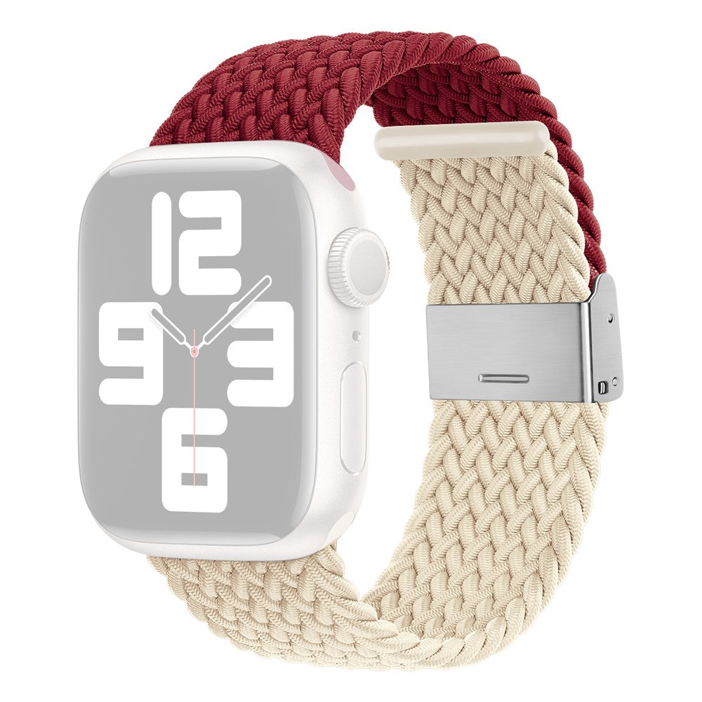 Tidsløst Nylon Universal Rem passer til Apple Smartwatch - Rød#serie_2