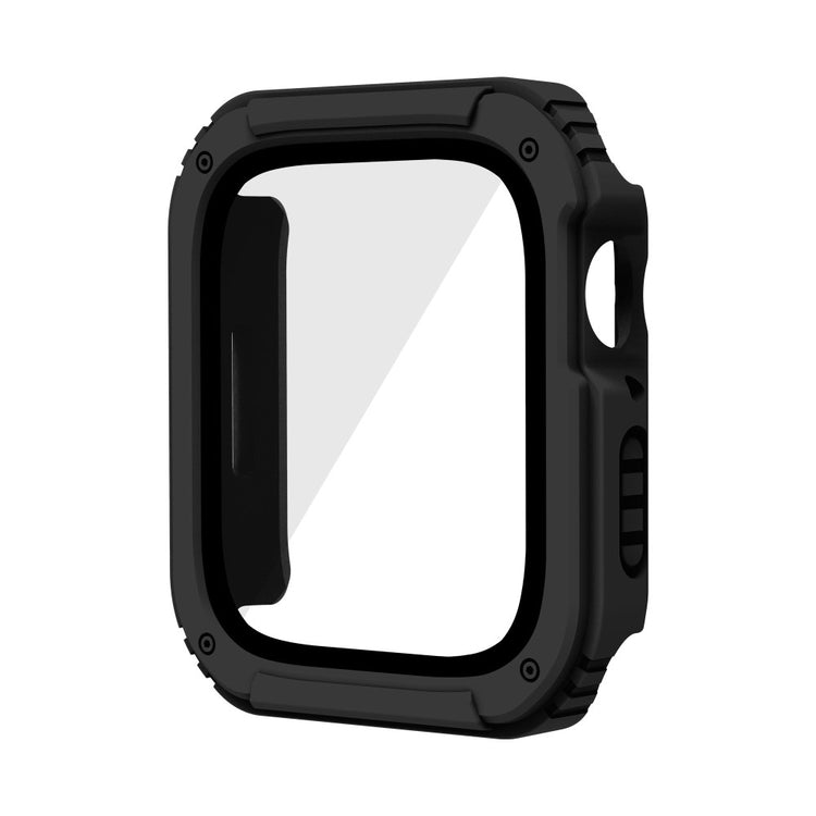 Flot Apple Watch Series 8 (45mm) / Apple Watch Series 7 45mm Cover med Skærmbeskytter i Plastik og Hærdet Glas - Sort#serie_1