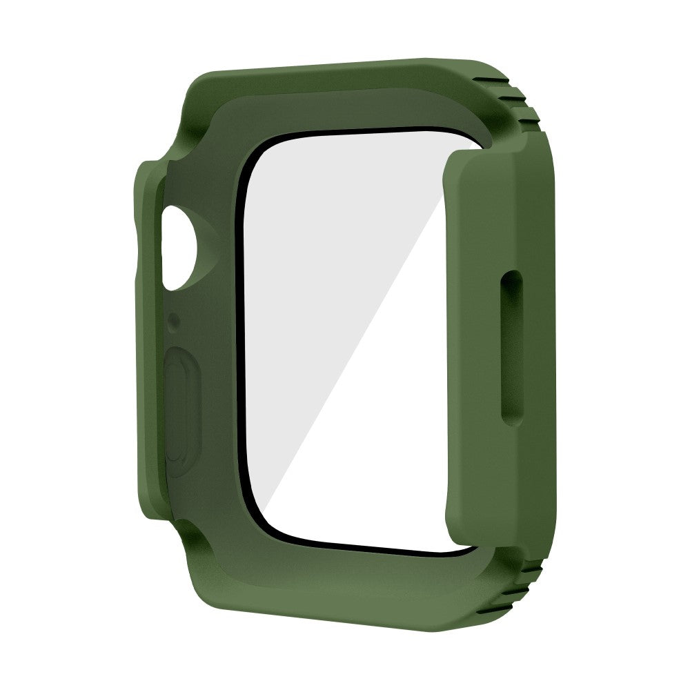 Flot Apple Watch Series 8 (45mm) / Apple Watch Series 7 45mm Cover med Skærmbeskytter i Plastik og Hærdet Glas - Grøn#serie_3