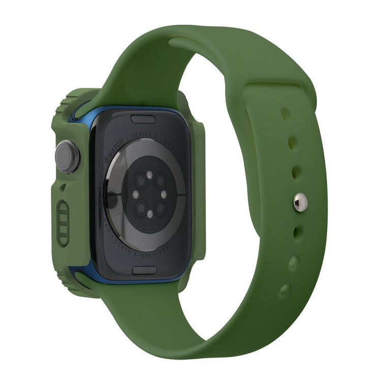 Flot Apple Watch Series 8 (45mm) / Apple Watch Series 7 45mm Cover med Skærmbeskytter i Plastik og Hærdet Glas - Grøn#serie_3