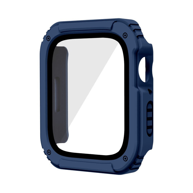 Flot Apple Watch Series 8 (45mm) / Apple Watch Series 7 45mm Cover med Skærmbeskytter i Plastik og Hærdet Glas - Blå#serie_5