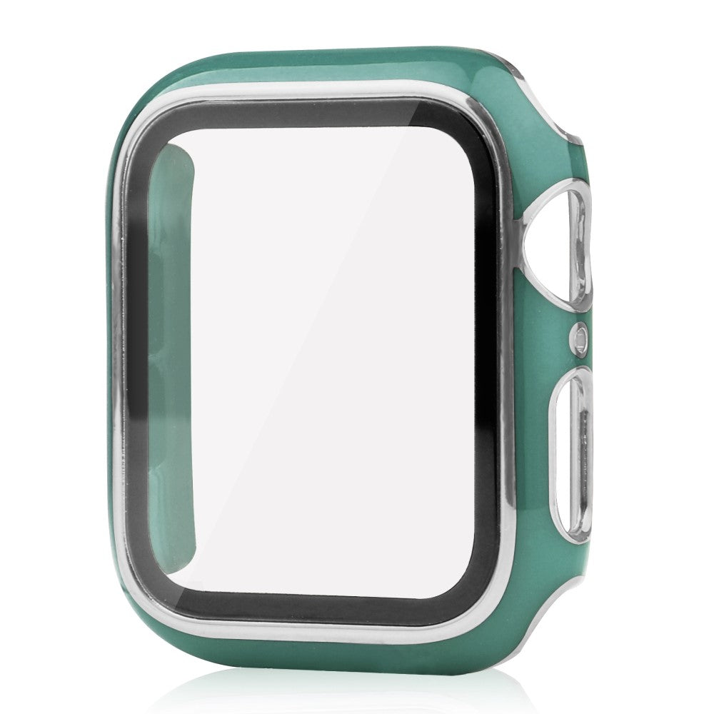 Apple Watch Series 8 (45mm) / Apple Watch Series 7 45mm Plastik Cover med Cover og Hærdet Glas - Grøn#serie_11