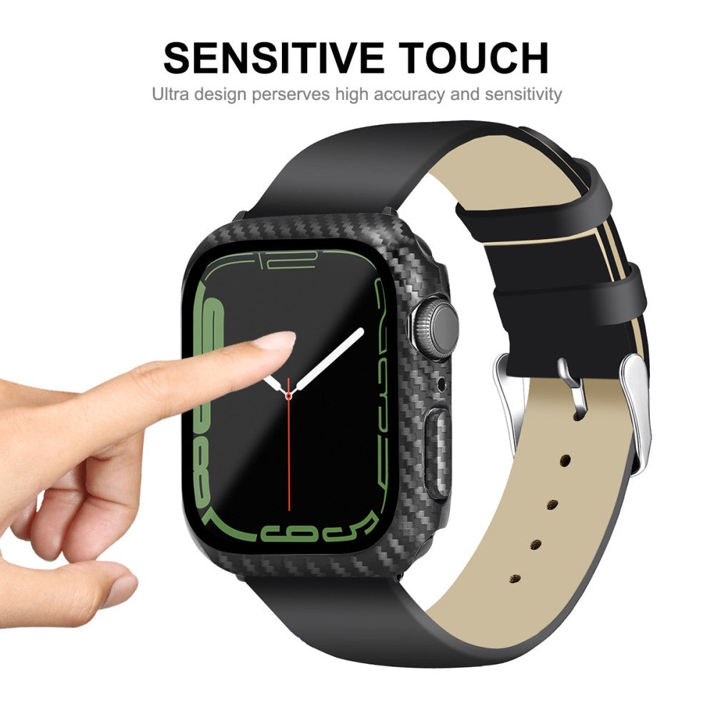 Godt Apple Watch Series 8 (45mm) / Apple Watch Series 7 45mm Cover med Skærmbeskytter i Plastik og Hærdet Glas - Gennemsigtig#serie_106