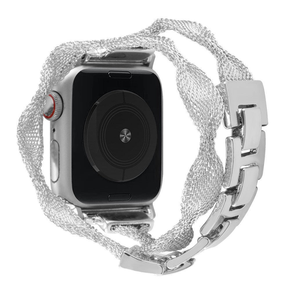 Mega Hårdfør Metal Universal Rem passer til Apple Smartwatch - Sølv#serie_4