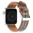 Mega Bello Apple Smartwatch Finta Pelle E Tessuto / Nylon Universali Cinturino
