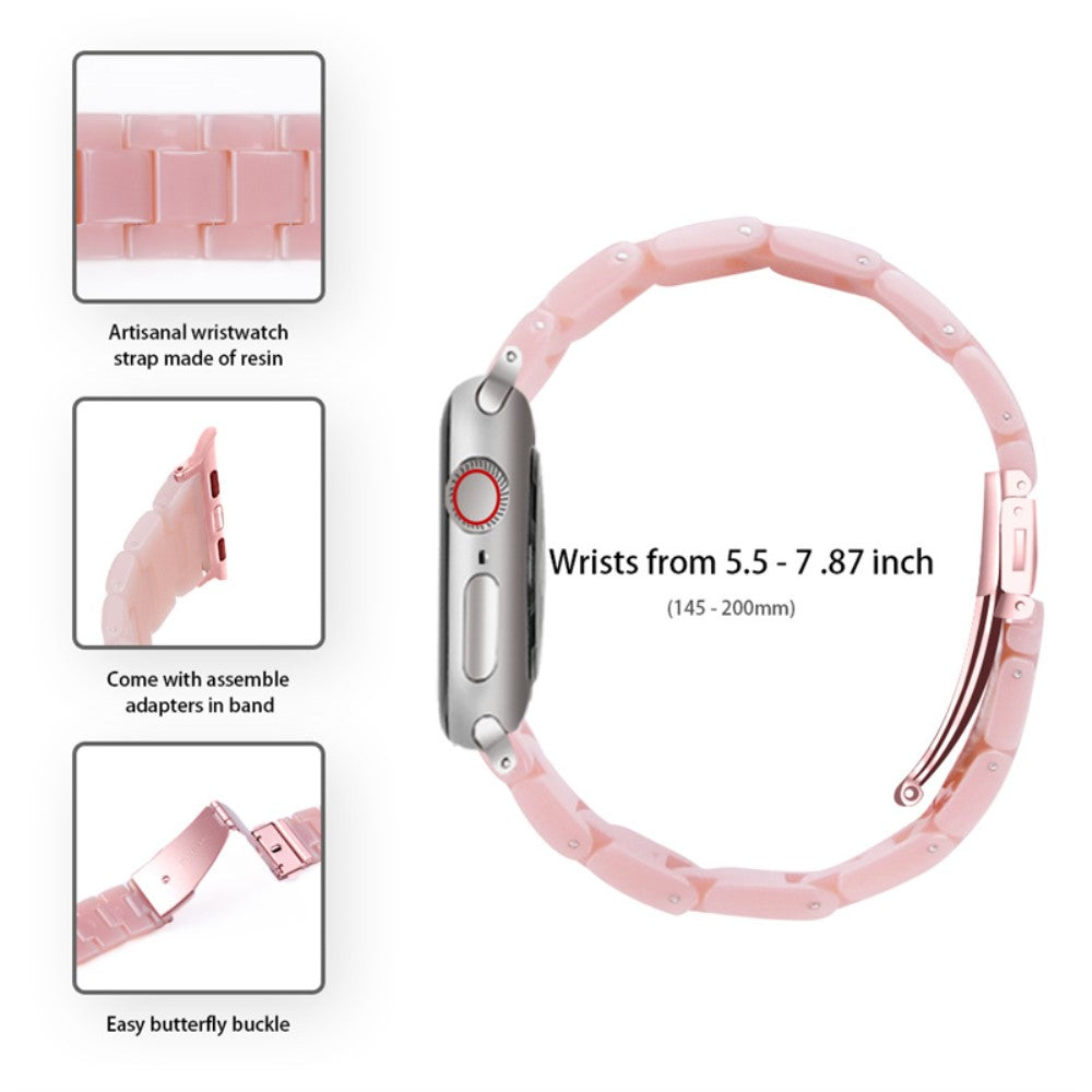 Apple Watch Series 1-3 42mm Metal Rem med Cover - Pink#serie_13