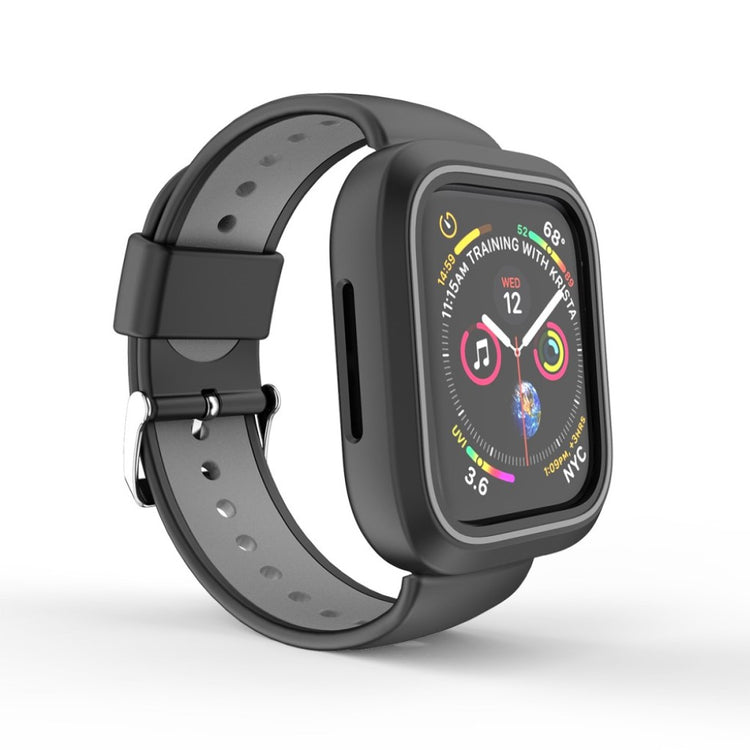 Vildt kønt Apple Watch Series 1-3 42mm Silikone Rem - Sort#serie_1