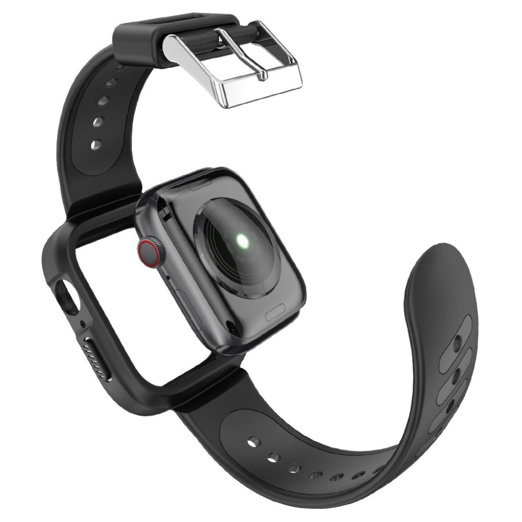 Vildt kønt Apple Watch Series 1-3 42mm Silikone Rem - Sort#serie_4