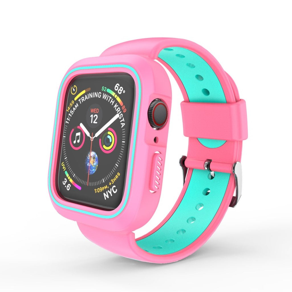 Vildt kønt Apple Watch Series 1-3 42mm Silikone Rem - Pink#serie_6