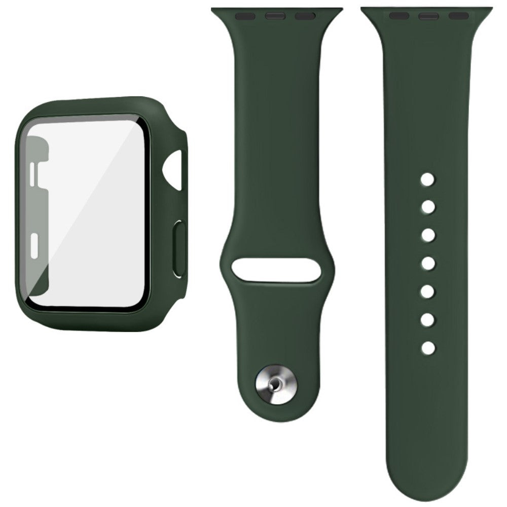 Apple Watch Series 1-3 42mm Silikone Cover med Rem - Grøn#serie_3