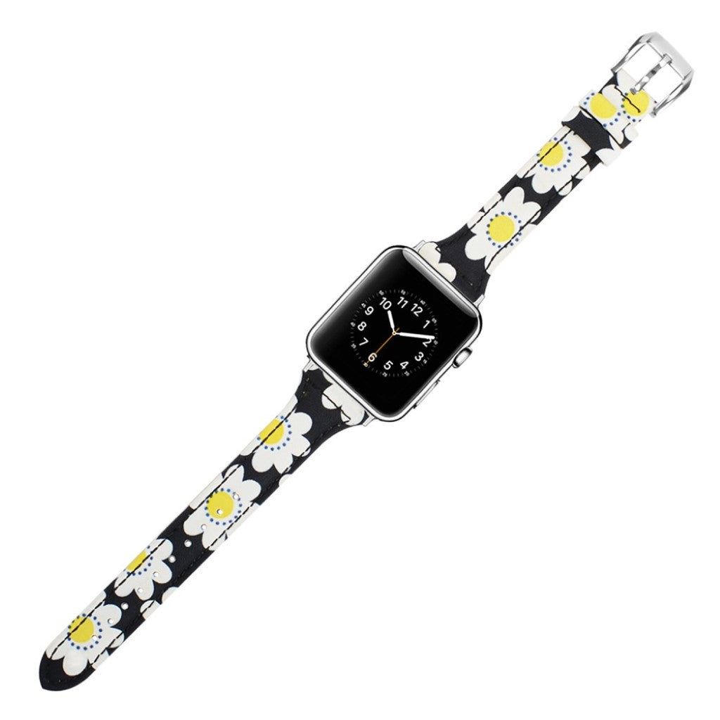 Meget slidstærk Apple Watch Series 1-3 38mm Ægte læder Rem - Flerfarvet#serie_3