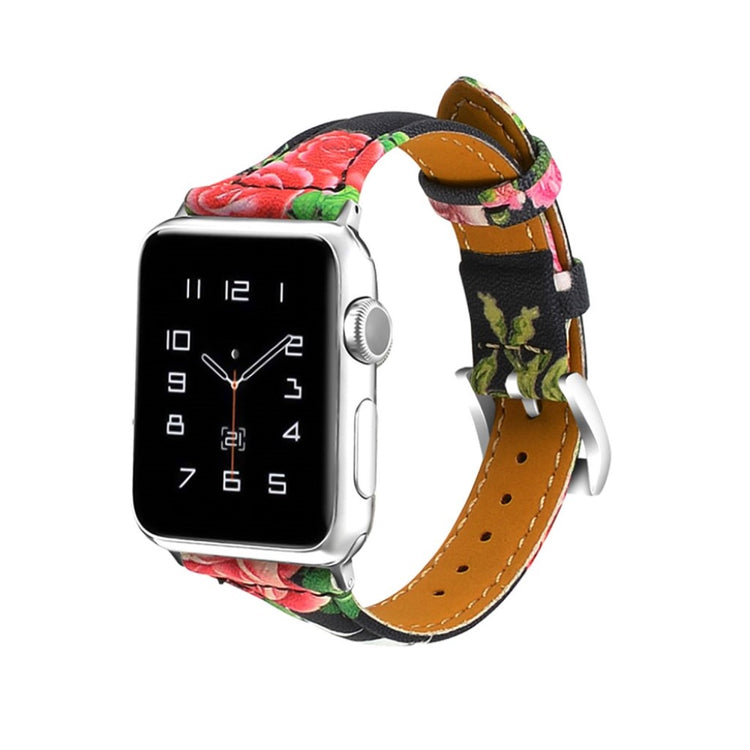 Meget slidstærk Apple Watch Series 1-3 38mm Ægte læder Rem - Flerfarvet#serie_5