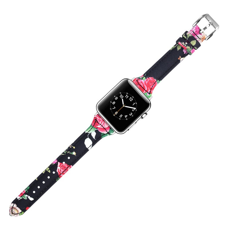 Meget slidstærk Apple Watch Series 1-3 38mm Ægte læder Rem - Flerfarvet#serie_5