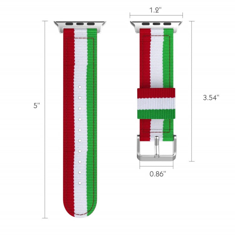 Meget hårdfør Apple Watch Series 1-3 38mm Nylon Rem - Flerfarvet#serie_3