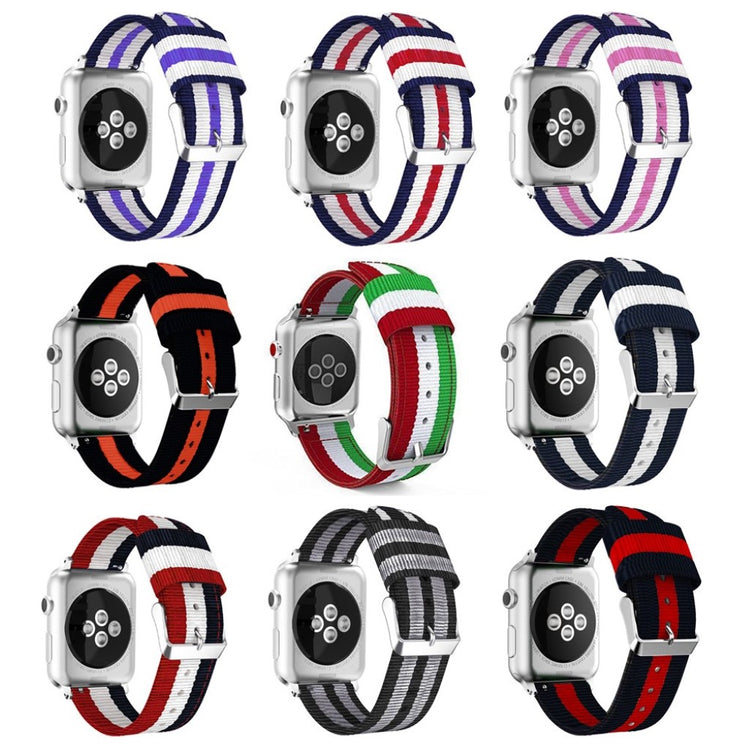 Meget hårdfør Apple Watch Series 1-3 38mm Nylon Rem - Flerfarvet#serie_9