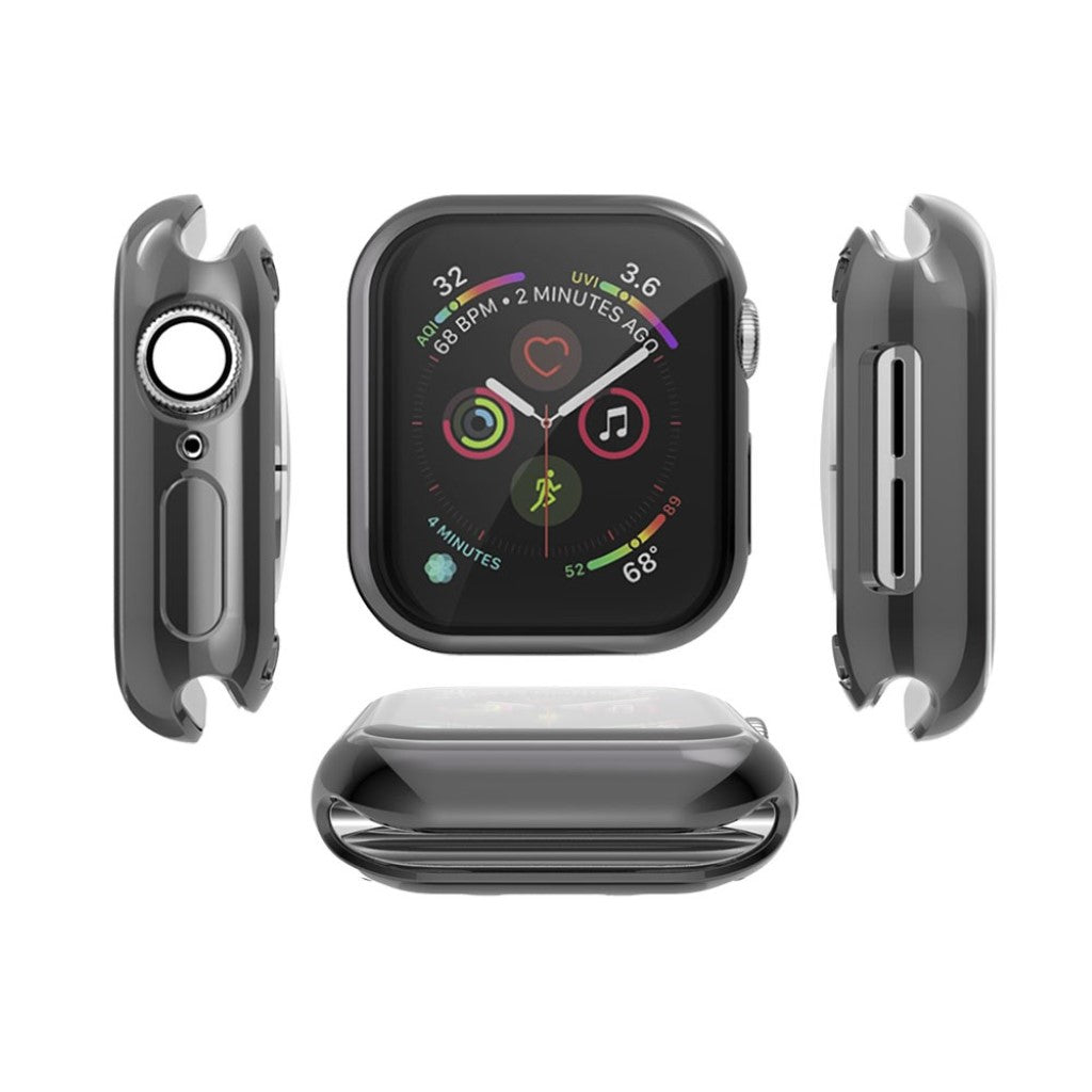 Apple Watch Series 1-3 38mm Gennemsigtig Silikone Bumper  - Sort#serie_3