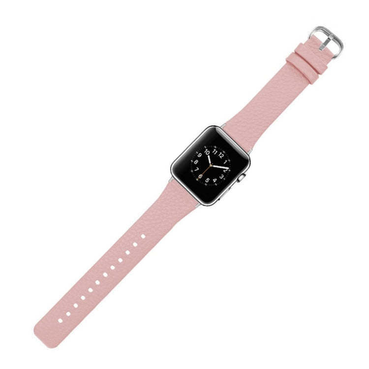 Skøn Apple Watch Series 1-3 38mm Ægte læder Rem - Pink#serie_4