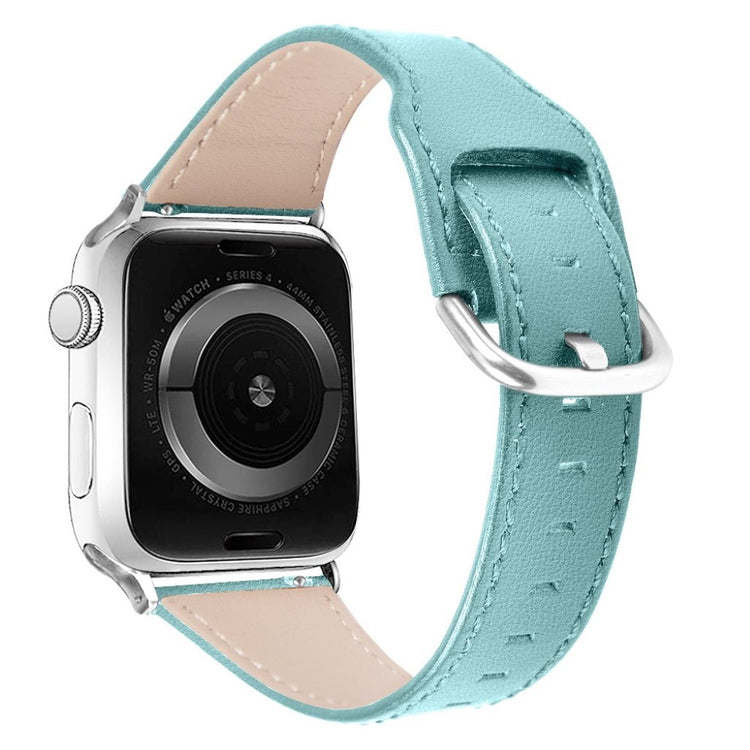 Smuk Apple Watch Series 1-3 38mm Ægte læder Rem - Blå#serie_5