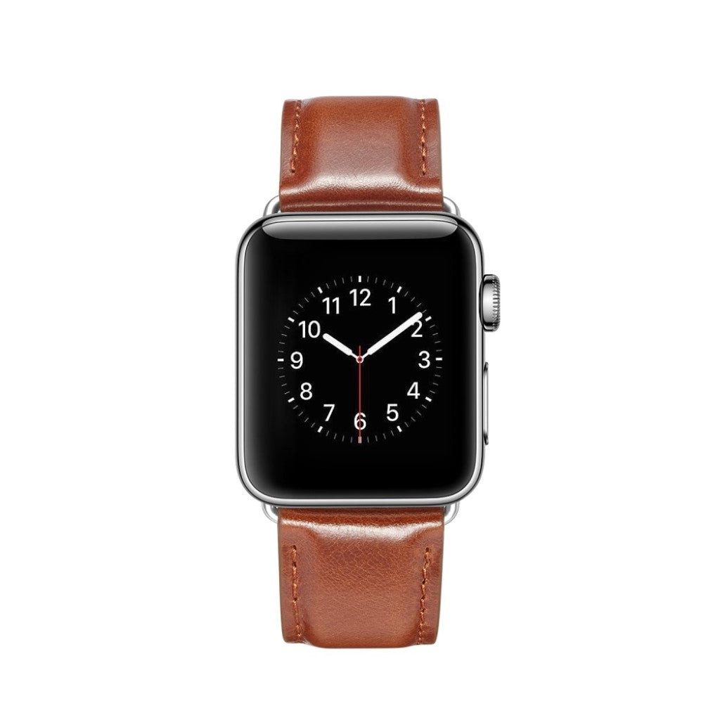 Rigtigt fed Apple Watch Series 4 40mm Ægte læder Rem - Brun#serie_2