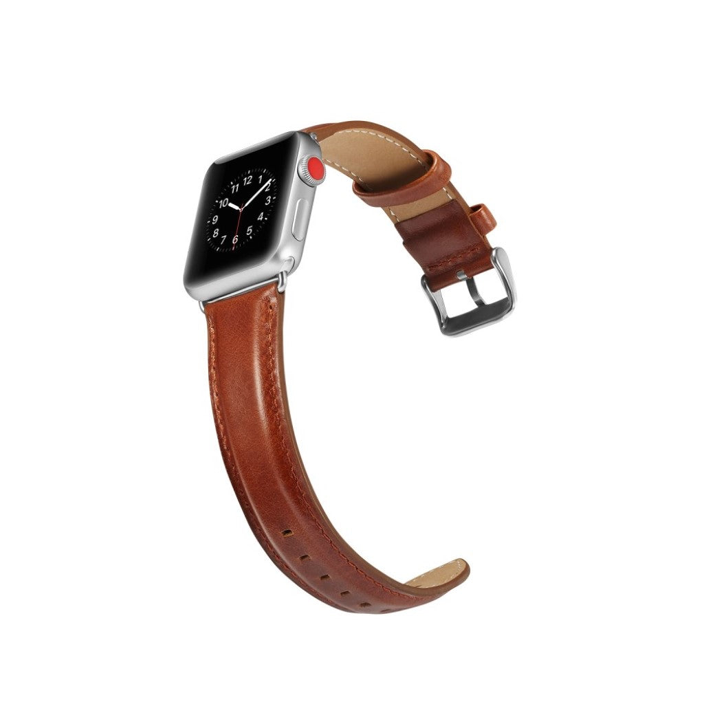 Rigtigt fed Apple Watch Series 4 40mm Ægte læder Rem - Brun#serie_2