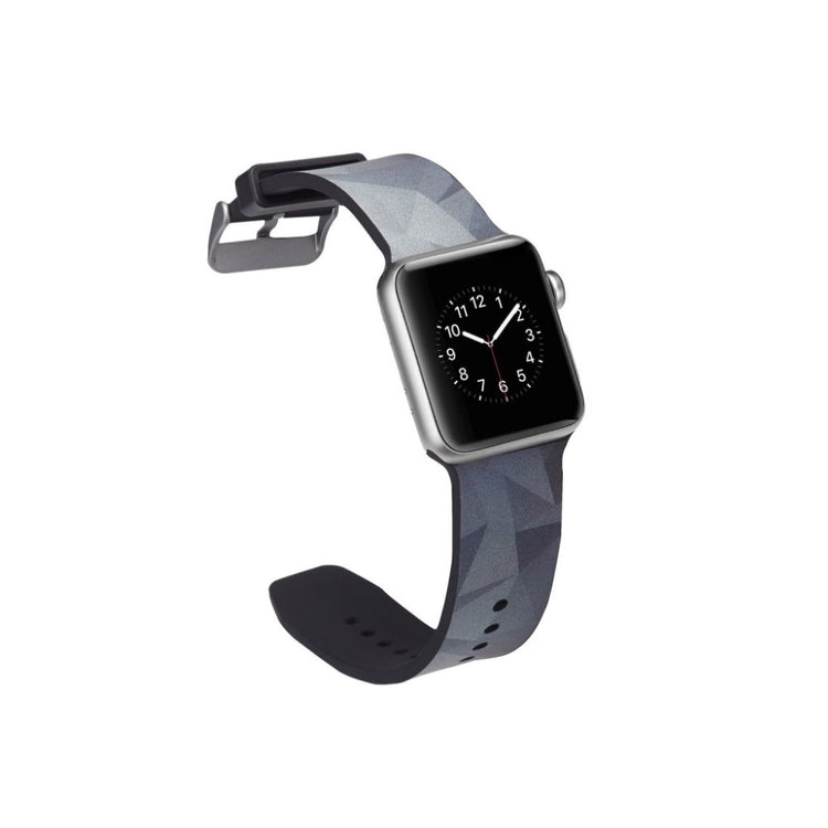 Meget slidstærk Apple Watch Series 4 40mm Silikone Rem - Sølv#serie_1