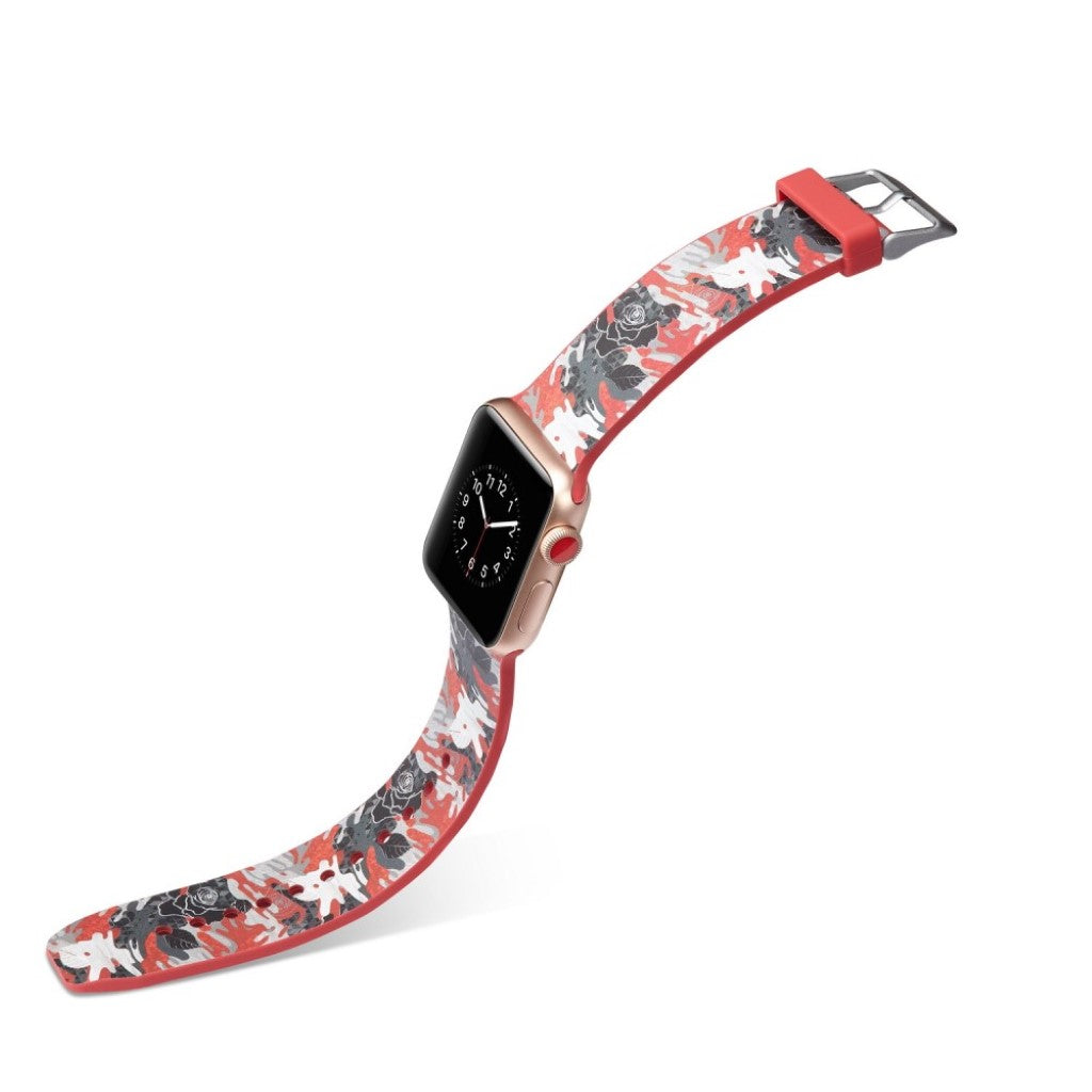 Meget slidstærk Apple Watch Series 4 40mm Silikone Rem - Flerfarvet#serie_10