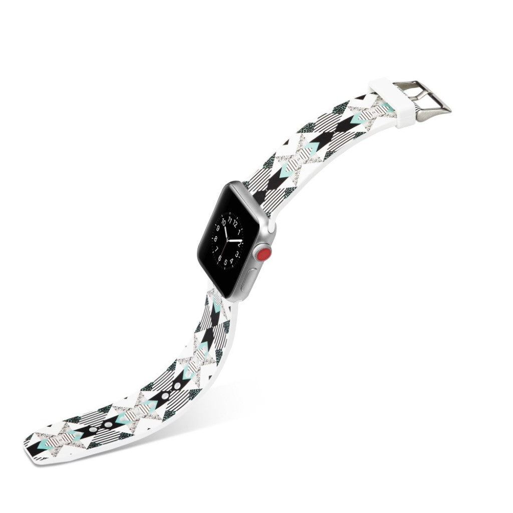 Meget slidstærk Apple Watch Series 4 40mm Silikone Rem - Flerfarvet#serie_16