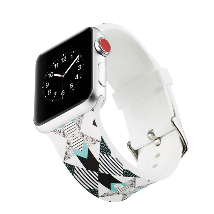 Meget slidstærk Apple Watch Series 4 40mm Silikone Rem - Flerfarvet#serie_16