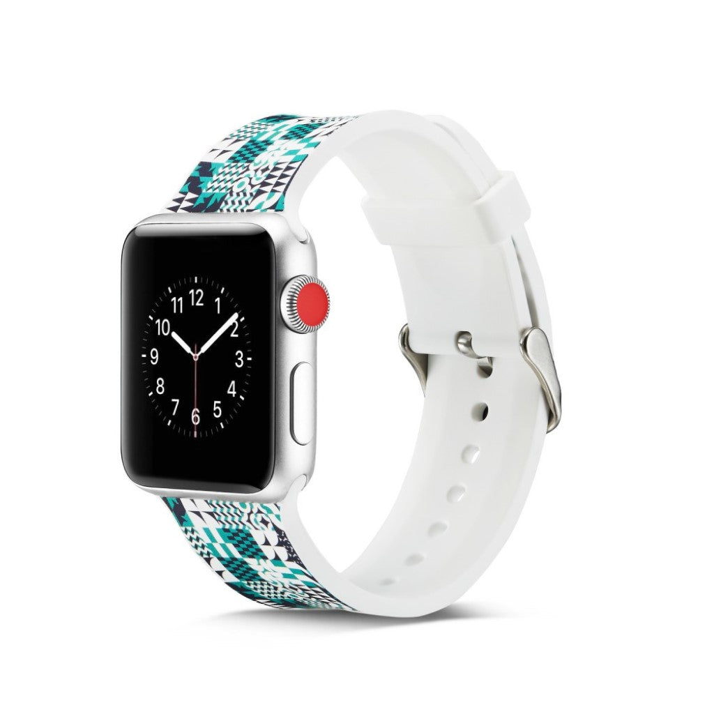 Meget slidstærk Apple Watch Series 4 40mm Silikone Rem - Flerfarvet#serie_19