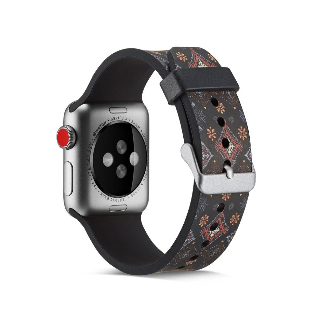 Meget slidstærk Apple Watch Series 4 40mm Silikone Rem - Flerfarvet#serie_3