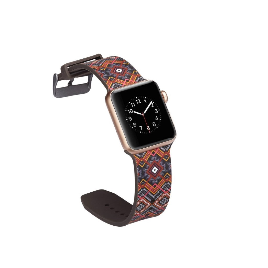 Meget slidstærk Apple Watch Series 4 40mm Silikone Rem - Flerfarvet#serie_4