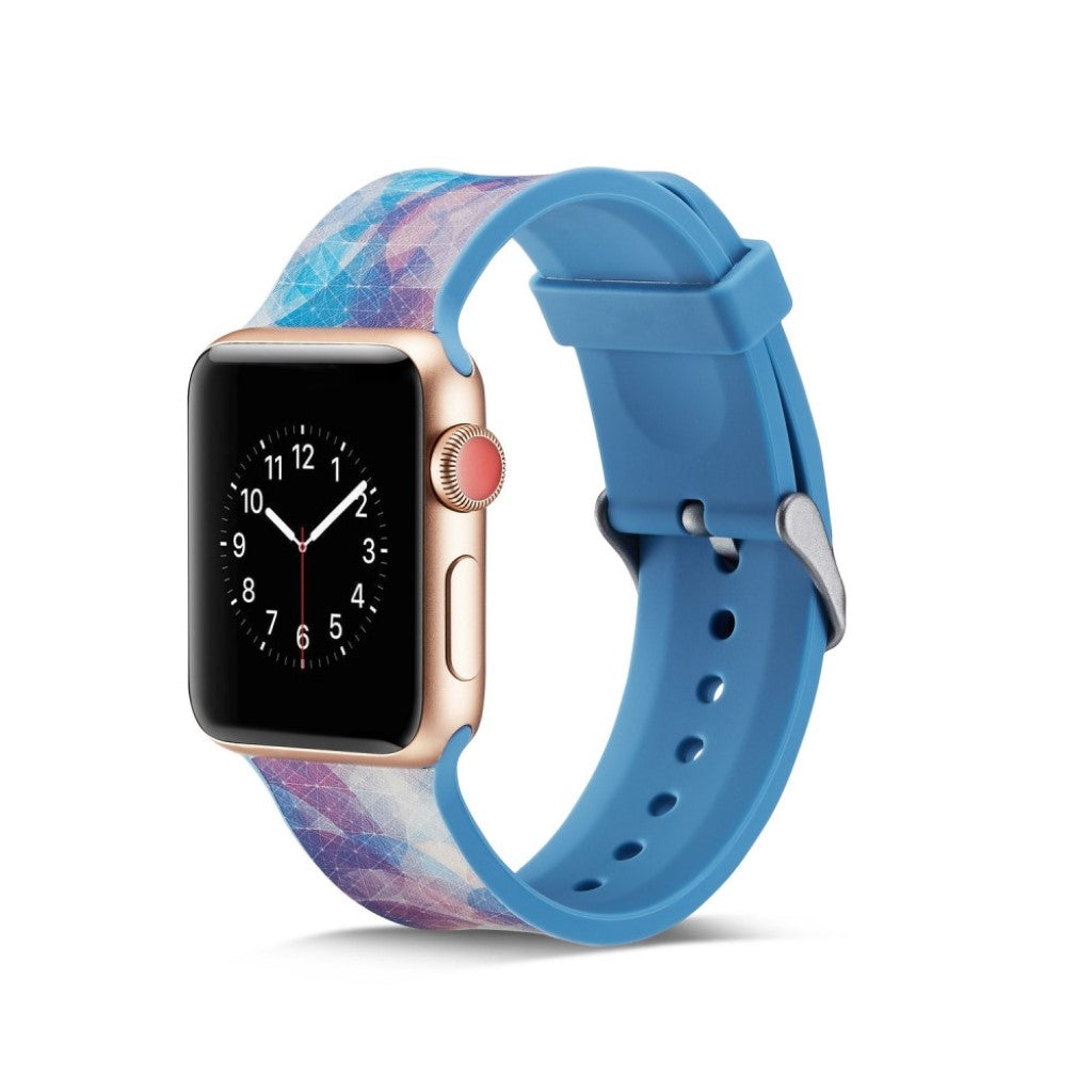 Meget slidstærk Apple Watch Series 4 40mm Silikone Rem - Flerfarvet#serie_5