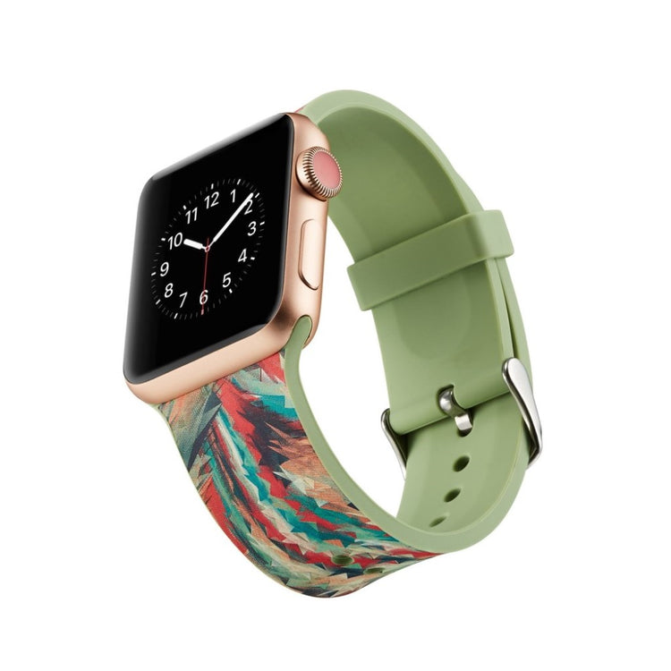 Meget slidstærk Apple Watch Series 4 40mm Silikone Rem - Flerfarvet#serie_6