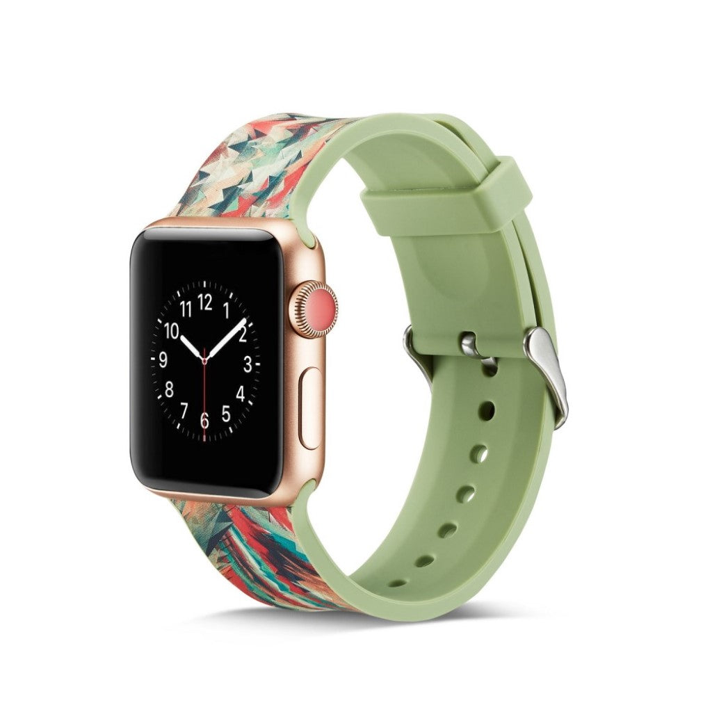 Meget slidstærk Apple Watch Series 4 40mm Silikone Rem - Flerfarvet#serie_6