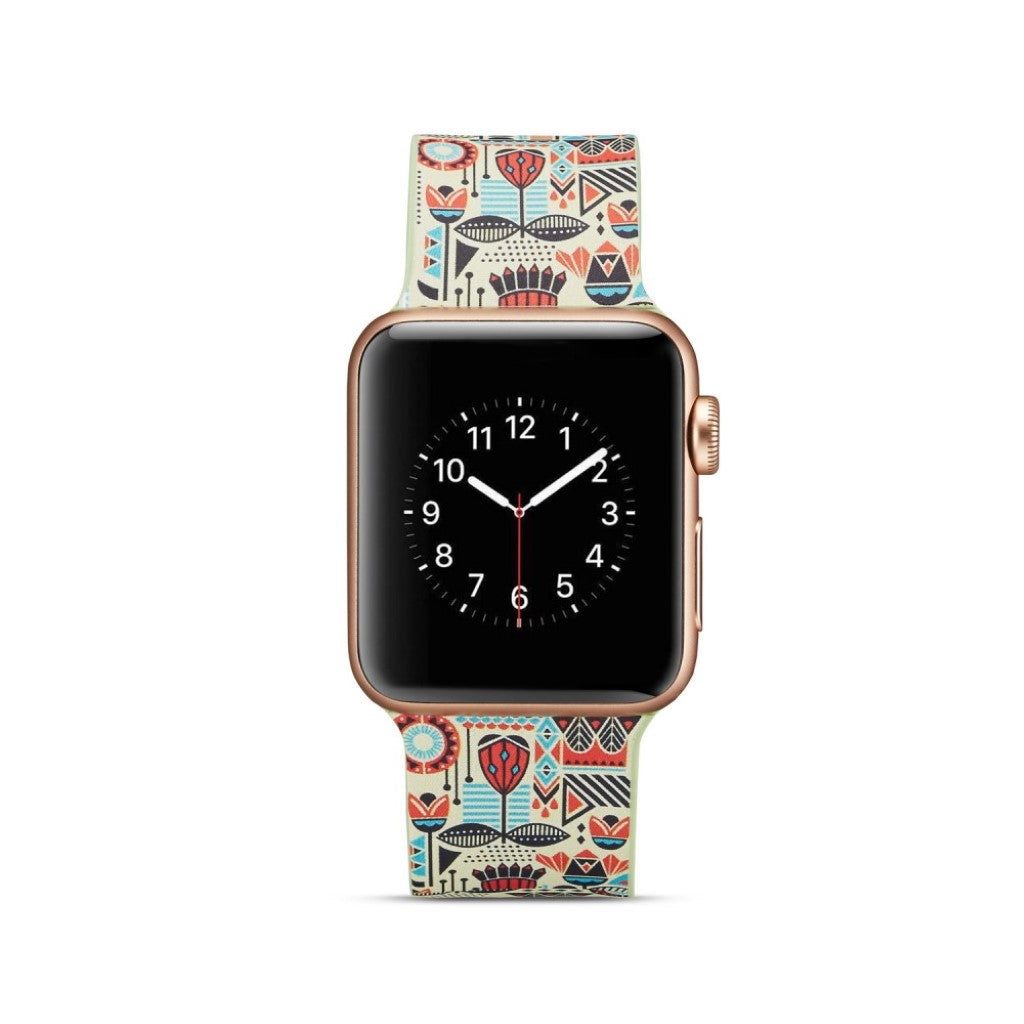 Meget slidstærk Apple Watch Series 4 40mm Silikone Rem - Flerfarvet#serie_7