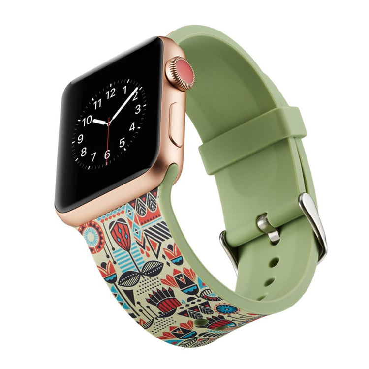 Meget slidstærk Apple Watch Series 4 40mm Silikone Rem - Flerfarvet#serie_7