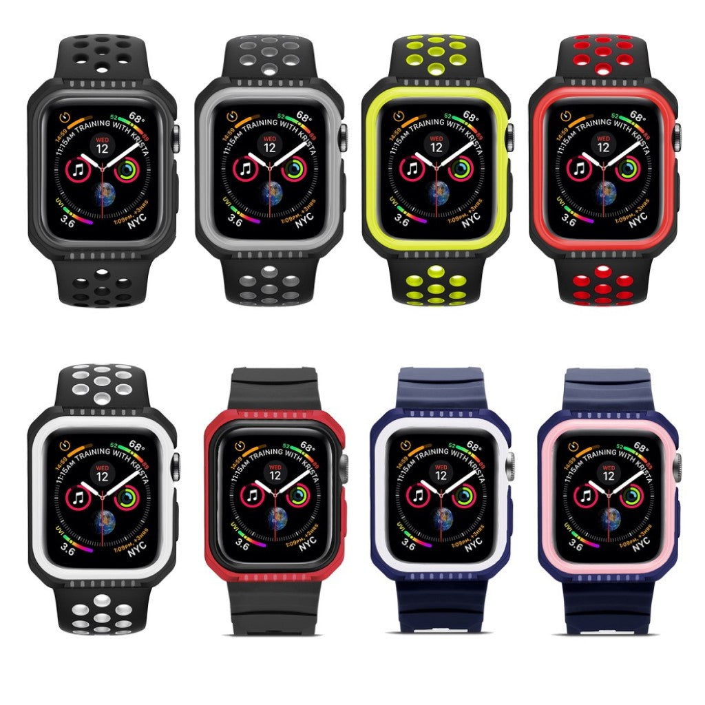 Apple Watch Series 4 40mm Fleksibel Silikone Bumper  - Sort#serie_8