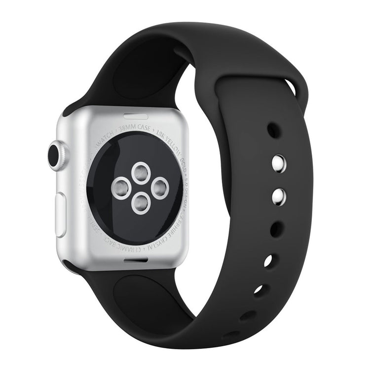 Vildt nydelig Apple Watch Series 4 40mm Silikone Rem - Sort#serie_1