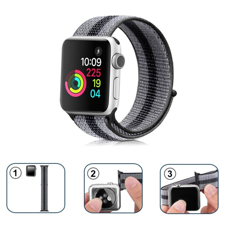 Meget sejt Apple Watch Series 4 40mm Nylon Rem - Sort#serie_6