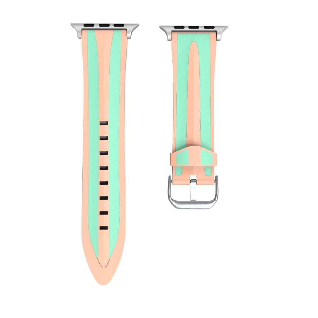 Rigtigt kønt Apple Watch Series 4 40mm Silikone Rem - Grøn#serie_4